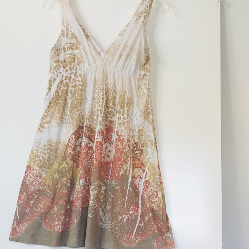 BELLEZZA SLEEVELESS V NECK ANIMAL PRINT SUNDRESS